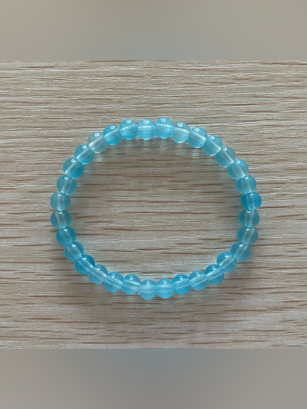 Sky blue glass bead bracelet